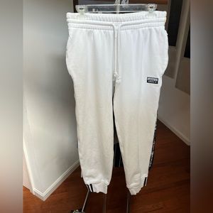 Adidas white joggers